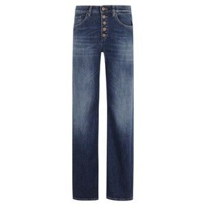 Dondup Medium Blue Straight-Leg Jeans With Button Closure - NWT